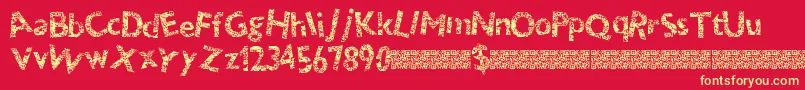 Thundercrack Font – Yellow Fonts on Red Background