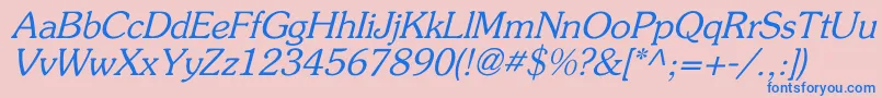 FlicknerItalic Font – Blue Fonts on Pink Background