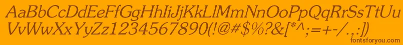 More about FlicknerItalic Font FlicknerItalic Font – Brown Fonts on Orange Background