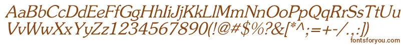 FlicknerItalic Font – Brown Fonts on White Background