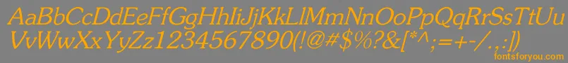 fuente FlicknerItalic – Fuentes Naranjas Sobre Fondo Gris