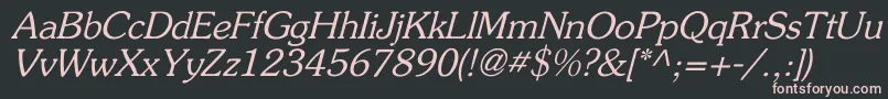 FlicknerItalic Font – Pink Fonts on Black Background