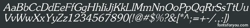 FlicknerItalic Font – White Fonts on Black Background