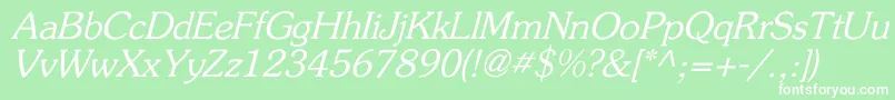 FlicknerItalic Font – White Fonts on Green Background