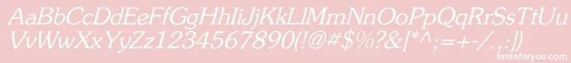 FlicknerItalic Font – White Fonts on Pink Background