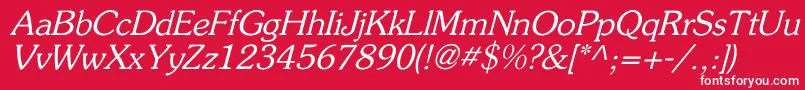 FlicknerItalic Font – White Fonts on Red Background