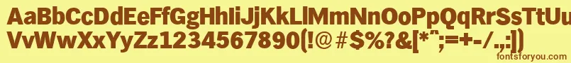 HamburgserialHeavyRegular Font – Brown Fonts on Yellow Background