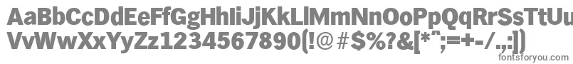 HamburgserialHeavyRegular-fontti – harmaat kirjasimet valkoisella taustalla