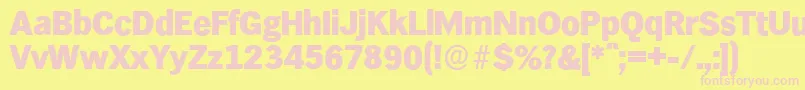 HamburgserialHeavyRegular Font – Pink Fonts on Yellow Background