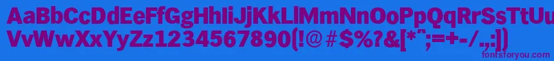 HamburgserialHeavyRegular-Schriftart – Violette Schriften auf blauem Hintergrund