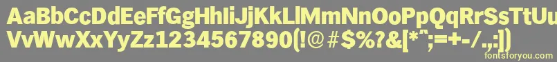 HamburgserialHeavyRegular Font – Yellow Fonts on Gray Background