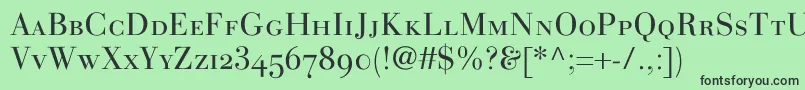 LinotypegianottenscLight Font – Black Fonts on Green Background