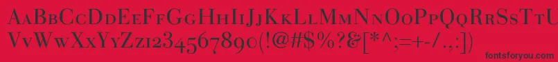 LinotypegianottenscLight Font – Black Fonts on Red Background