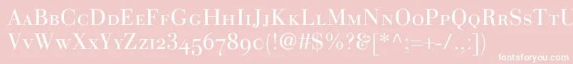 LinotypegianottenscLight Font – White Fonts on Pink Background