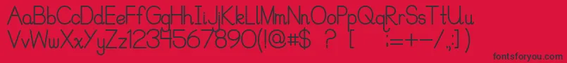 Precursive1Free Font – Black Fonts on Red Background