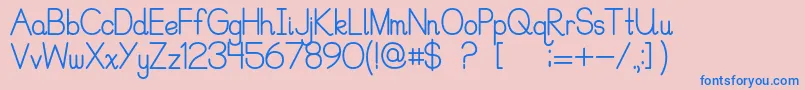 Шрифт Precursive1Free – синие шрифты на розовом фоне