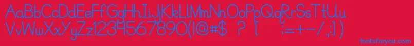 Precursive1Free Font – Blue Fonts on Red Background