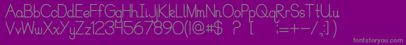 フォントPrecursive1Free – 紫の背景に灰色の文字
