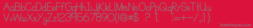 Precursive1Free Font – Gray Fonts on Red Background