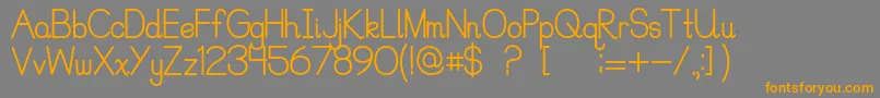 Precursive1Free-Schriftart – Orangefarbene Schriften auf grauem Hintergrund