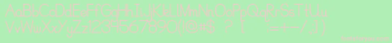 Precursive1Free Font – Pink Fonts on Green Background