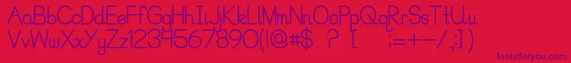 Precursive1Free Font – Purple Fonts on Red Background