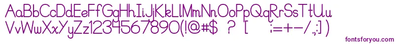 Precursive1Free Font – Purple Fonts on White Background