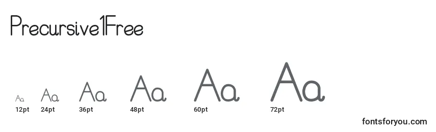 Precursive1Free Font Sizes