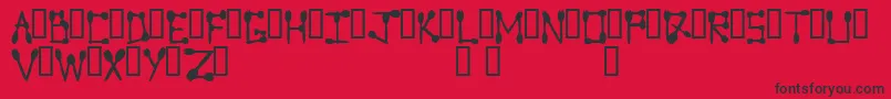 Sporktype Font – Black Fonts on Red Background