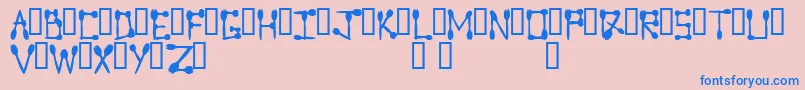 Sporktype Font – Blue Fonts on Pink Background