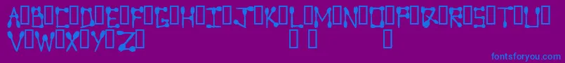 Sporktype Font – Blue Fonts on Purple Background