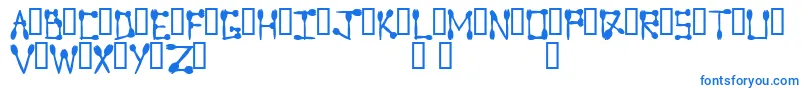 フォントSporktype – 白い背景に青い文字