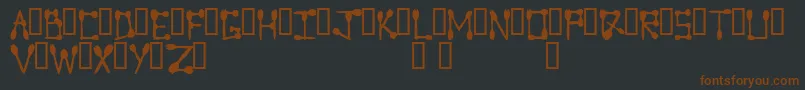 Sporktype Font – Brown Fonts on Black Background