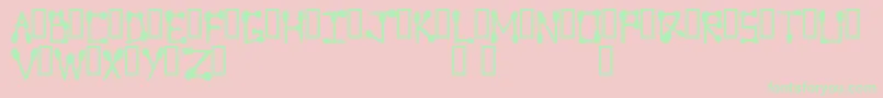 Sporktype Font – Green Fonts on Pink Background