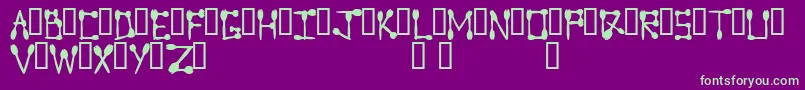 Sporktype Font – Green Fonts on Purple Background