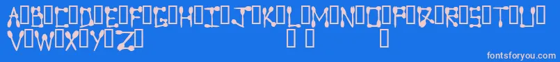 フォントSporktype – ピンクの文字、青い背景