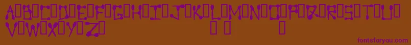 Sporktype Font – Purple Fonts on Brown Background