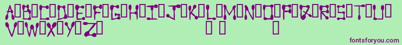 Sporktype Font – Purple Fonts on Green Background