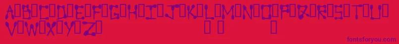 Sporktype Font – Purple Fonts on Red Background