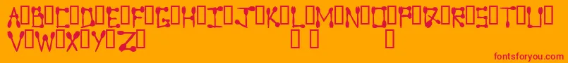 Sporktype Font – Red Fonts on Orange Background