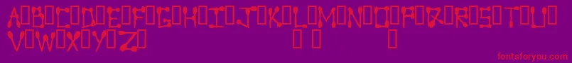 Sporktype Font – Red Fonts on Purple Background