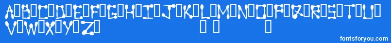 Sporktype Font – White Fonts on Blue Background