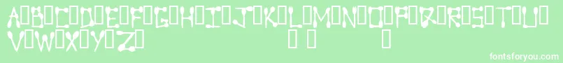 フォントSporktype – 緑の背景に白い文字