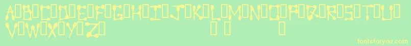 Sporktype Font – Yellow Fonts on Green Background