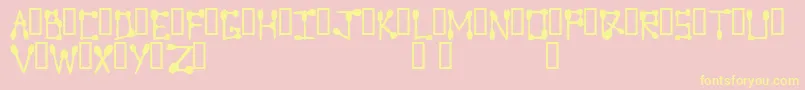 Sporktype Font – Yellow Fonts on Pink Background