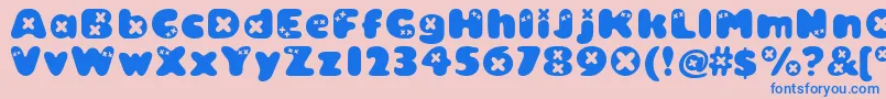 Bambino ffy Font – Blue Fonts on Pink Background