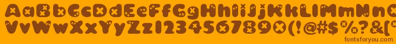 Bambino ffy Font – Brown Fonts on Orange Background