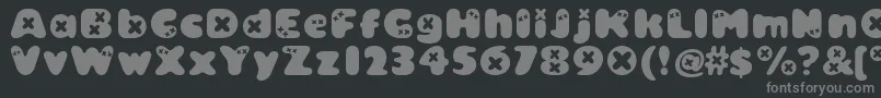 Bambino ffy Font – Gray Fonts on Black Background
