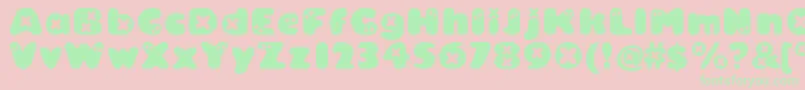 Bambino ffy Font – Green Fonts on Pink Background