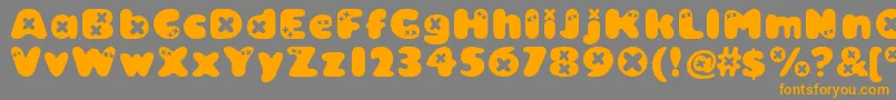 Bambino ffy Font – Orange Fonts on Gray Background